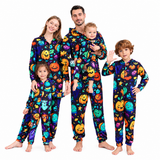 Colorful Pumpkins Ghosts Family Matching Halloween Pajamas