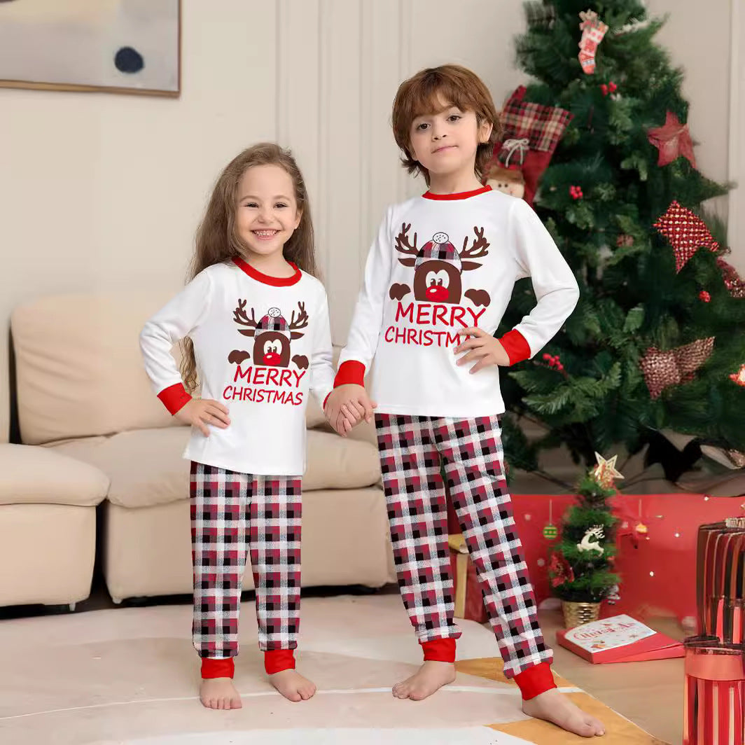 Reindeer Plaid Family Matching Pajamas