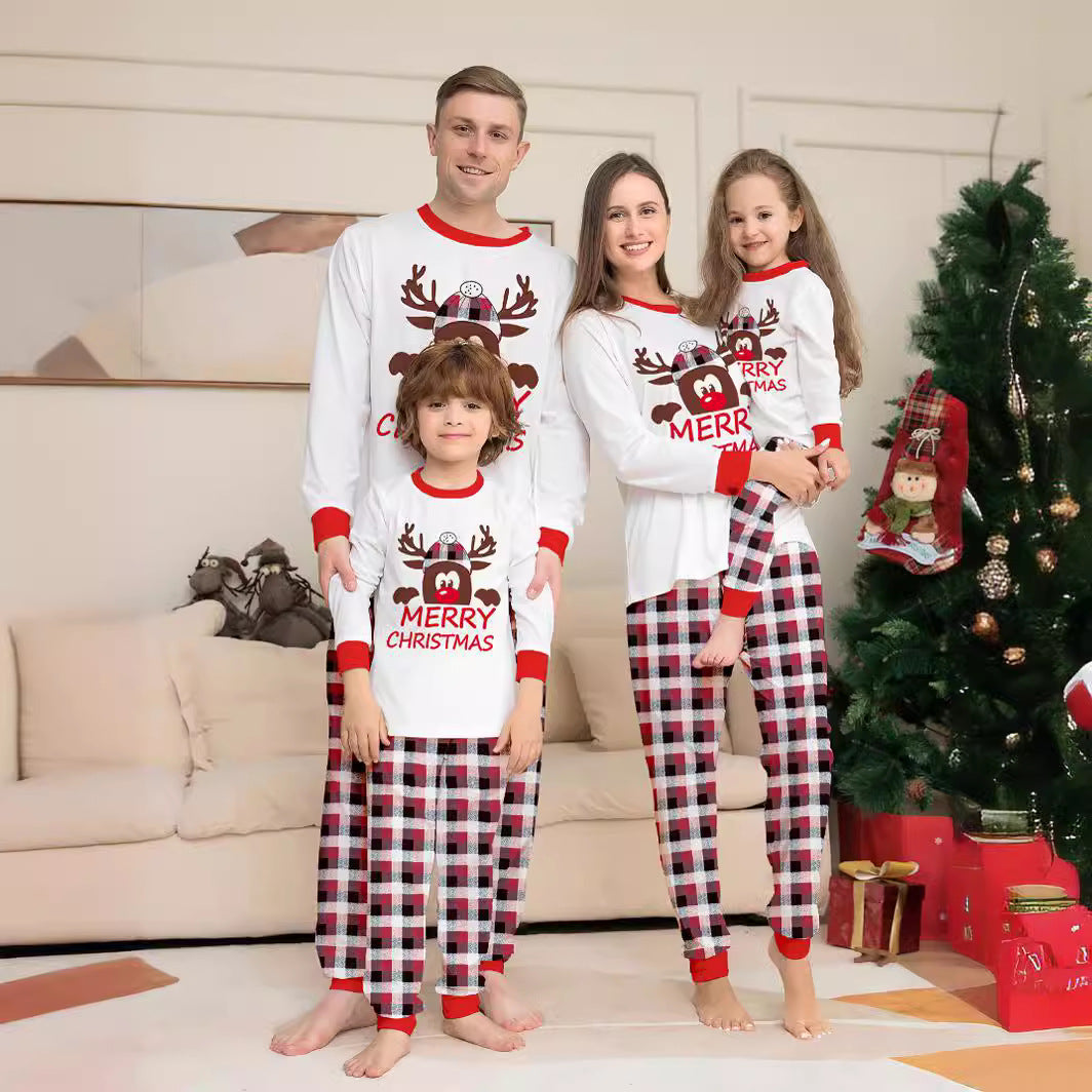 Reindeer Plaid Family Matching Pajamas