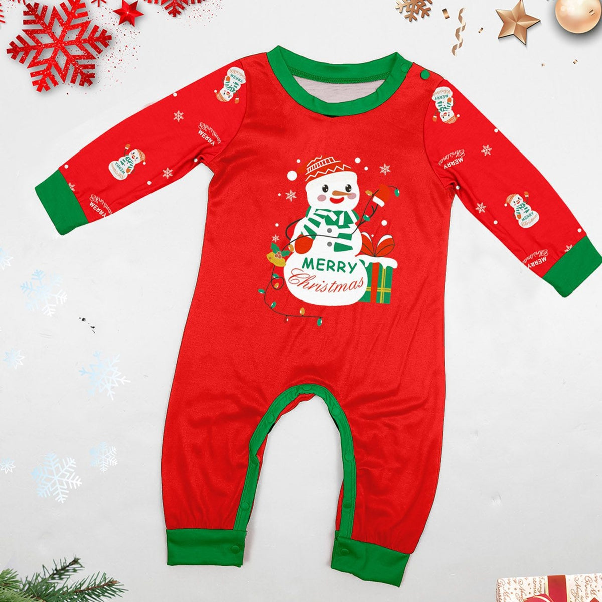 White Snowman Family Matching Christmas Pajamas