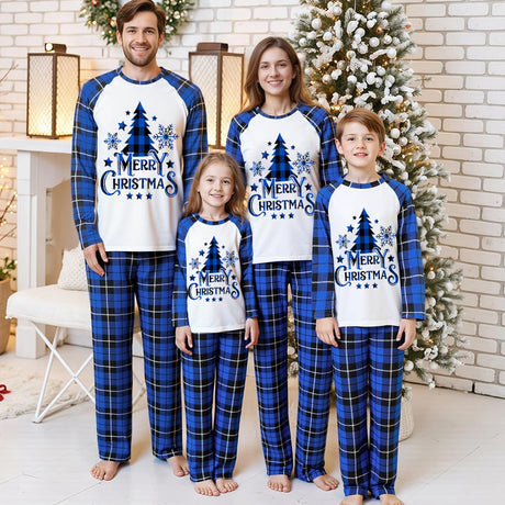 Classic Plaid Christmas Tree Matching Christmas Pajamas