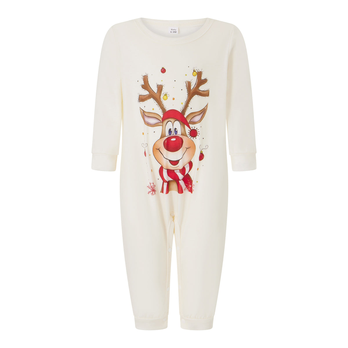Cartoon Christmas Reindeer Matching Christmas Pajamas