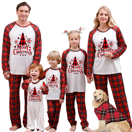 Classic Plaid Christmas Tree Matching Christmas Pajamas