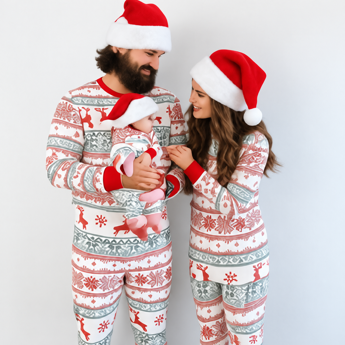 Classic Christmas Print Family Matching Pajamas Set