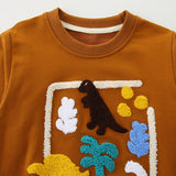 Animal Embroidered Pullover Hoodie