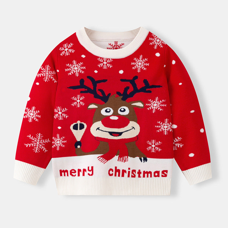 Boys & Girls' Cartoon Reindeer Swearter