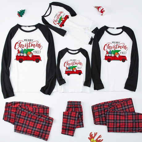 Classic Plaid Car Matching Christmas Pajamas
