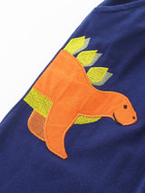 Boys' Dinosaur Embroidered Sweatshirt & Jogger Set 2-Piece Outfit