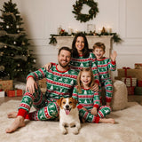 Cartoon Snowflake Reindeer Family Matching Christmas Pajamas