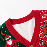 Boys & Girls' Christmas Gingerman Snowman Knit Cardigan