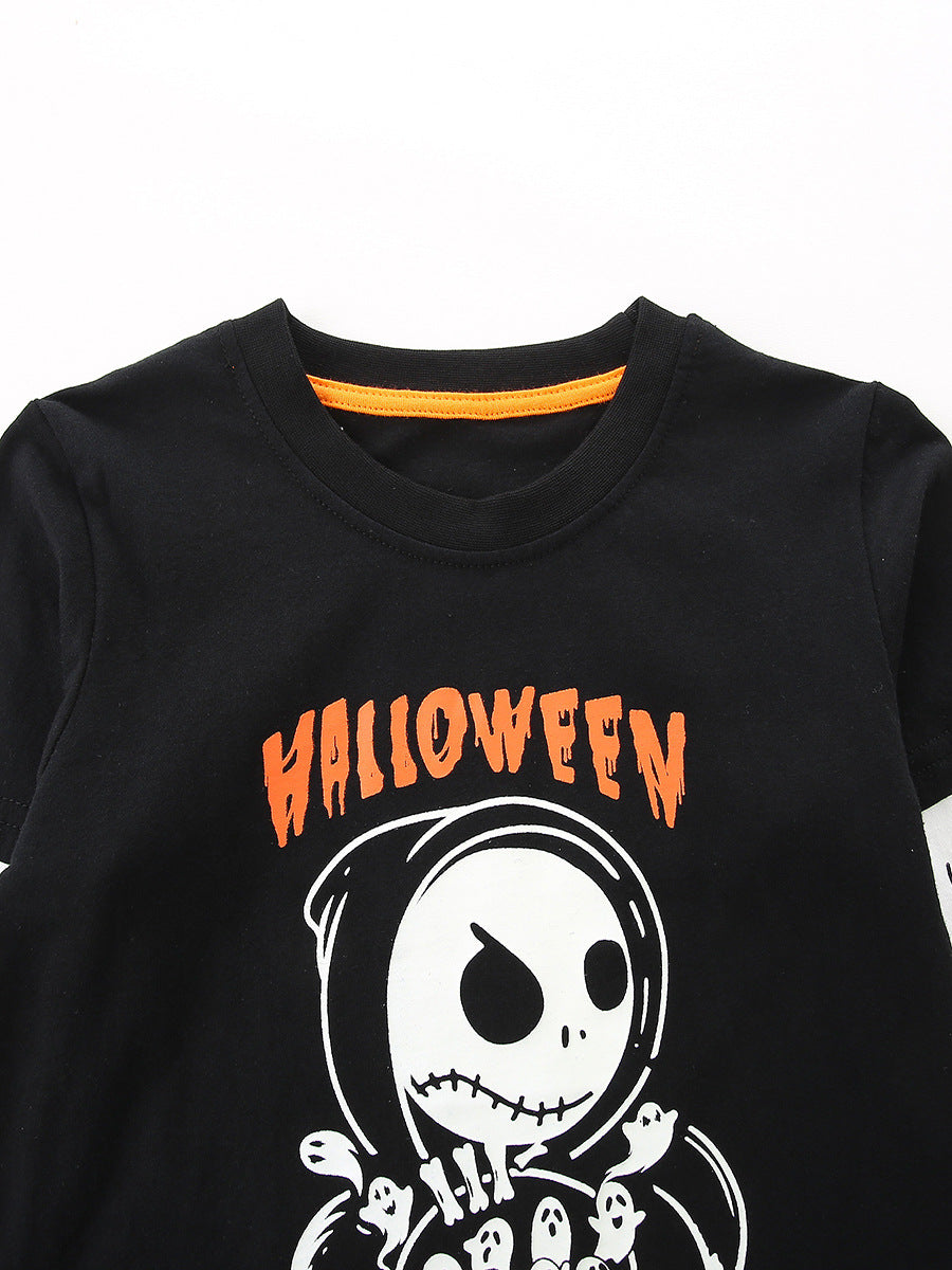 Boys' 2-Pack Halloween & Sports Print Tops