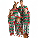 Cartoon Snowflake Reindeer Family Matching Christmas Pajamas