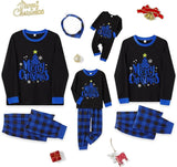 Merry Christmas Blue Plaid Family Matching Christmas Pajamas with Pet
