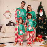 Santa Claus Red Stripes  Family Matching Christmas Pajamas