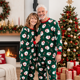 Green Santa Claus Family Matching Christmas Pajamas
