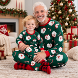 Green Santa Claus Family Matching Christmas Pajamas