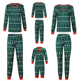 Green Christmas Print Family Matching Christmas Pajamas