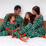Green Christmas Print Family Matching Christmas Pajamas