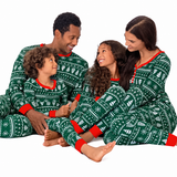 Green Christmas Print Family Matching Christmas Pajamas