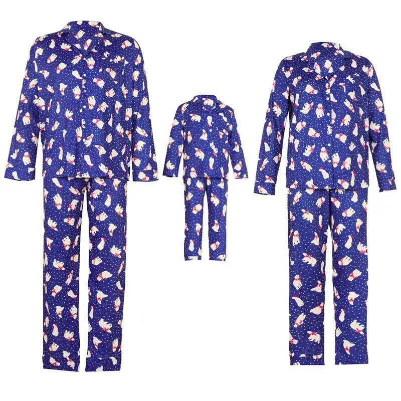 Christmas Snowman & Polar Bear Print Family Matching Christmas Pajamas