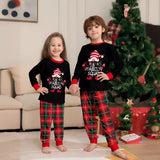 Santa Hat Red & Green Plaid Family Matching Christmas Pajamas