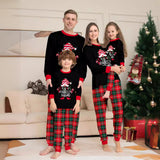 Santa Hat Red & Green Plaid Family Matching Christmas Pajamas