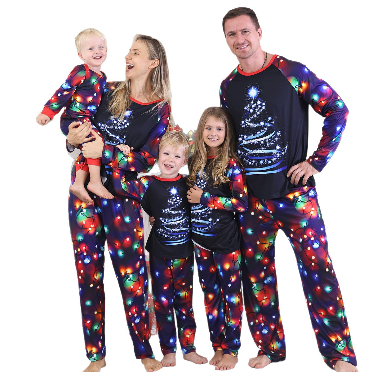Light-Up Christmas Tree Family Matching Christmas Pajamas