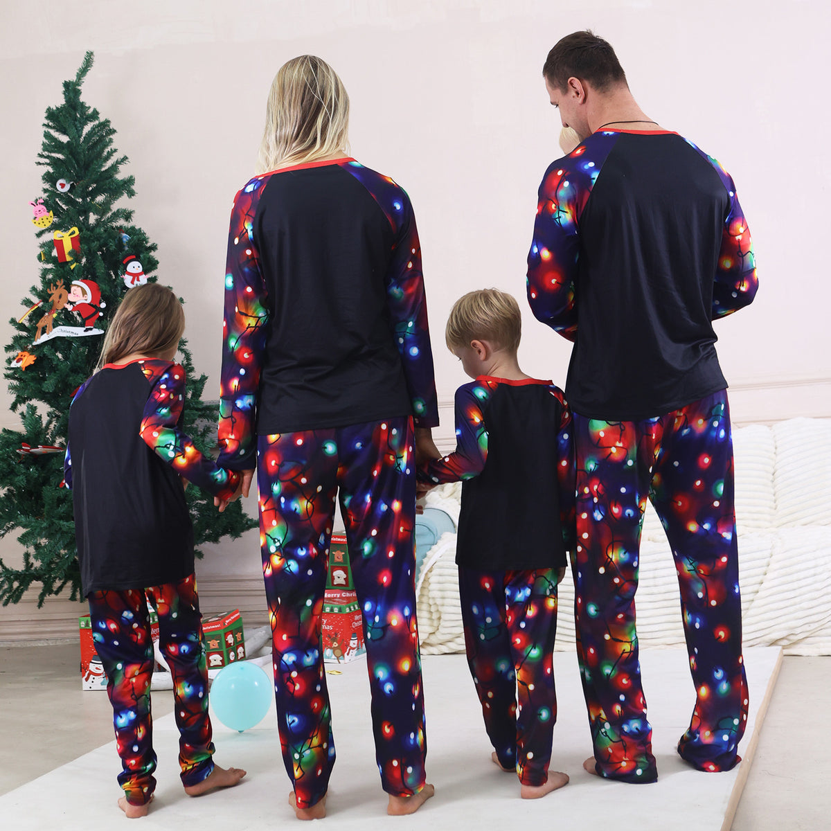 Light-Up Christmas Tree Family Matching Christmas Pajamas