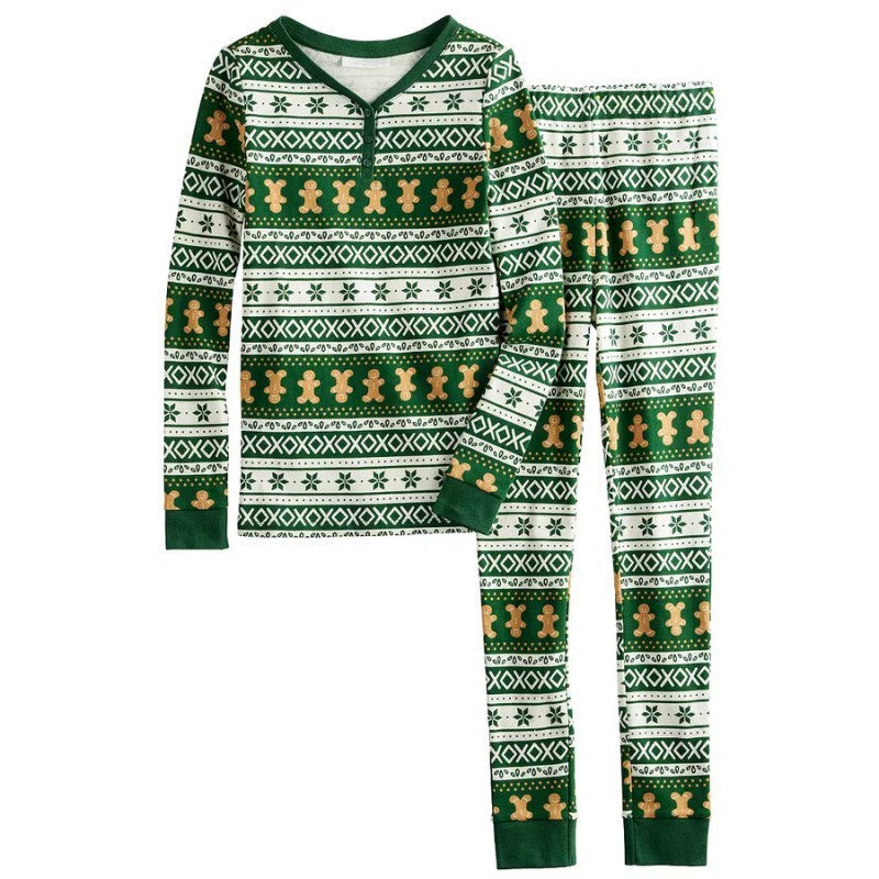 Christmas Gingerbread Man Print Family Matching Christmas Pajamas