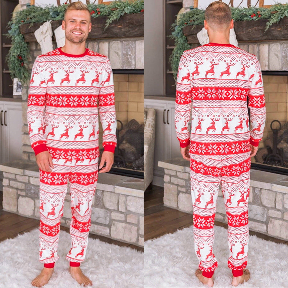 Christmas Reindeer Snowflakes Family Matching Christmas Pajamas