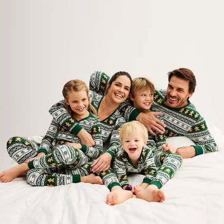 Christmas Gingerbread Man Print Family Matching Christmas Pajamas