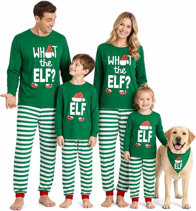 What the Elf? Family Matching Christmas Pajamas