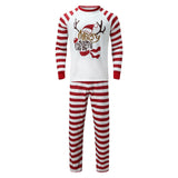 Christmas Reindeer Stripes Print Family Matching Christmas Pajamas