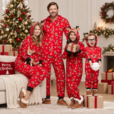 Hooded Christmas Print Family Matching Christmas Jumpsuit