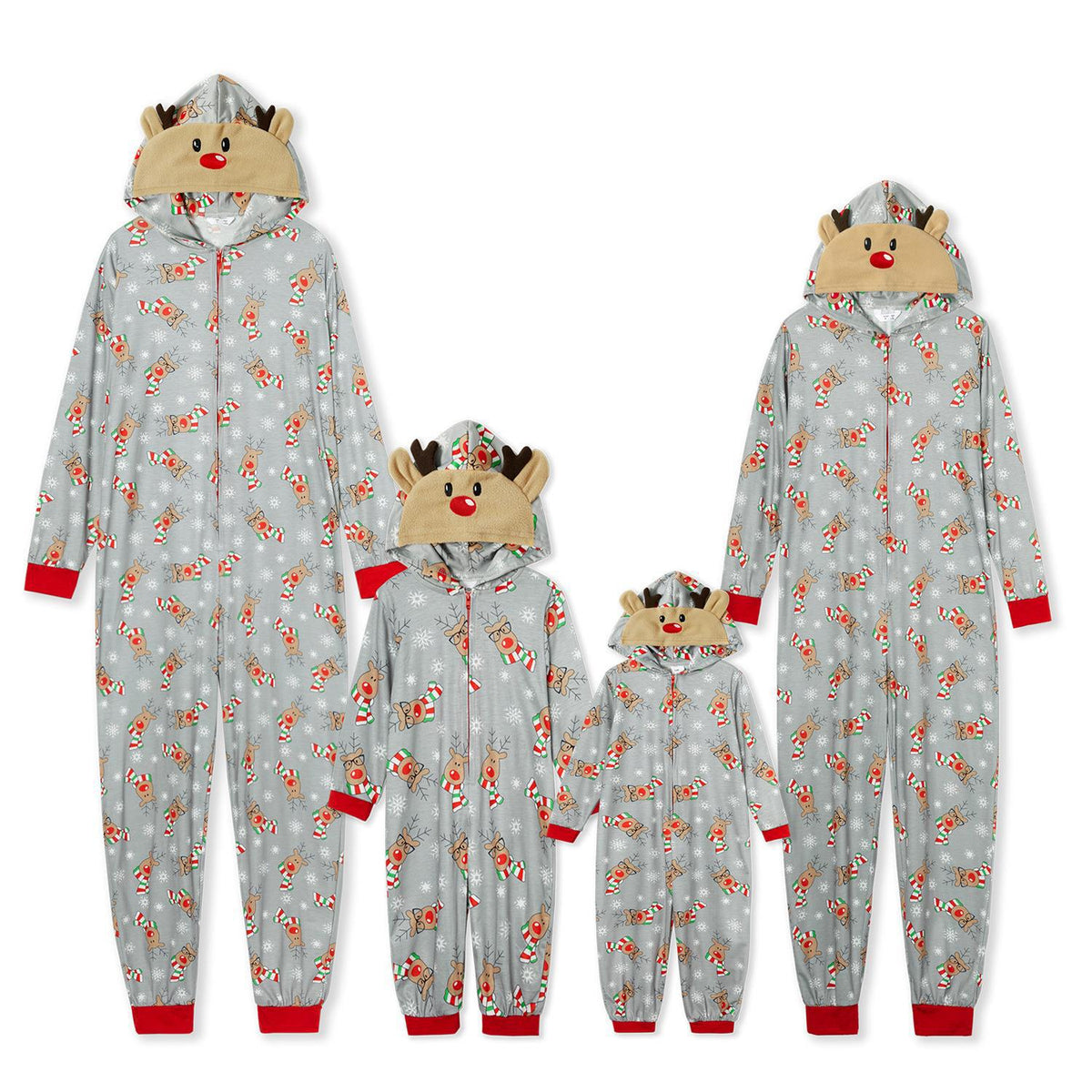 Christmas Reindeer Print Family Matching Christmas Jumpsuit