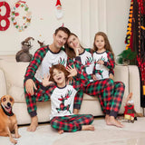 Reindeer Plaid Family Matching Christmas Pajamas