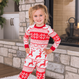 Christmas Reindeer Snowflakes Family Matching Christmas Pajamas