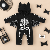 Halloween Bat Skeleton Hooded Romper for Babies & Toddlers