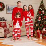 Red Christmas Tree Reindeer Family Matching Christmas Pajamas