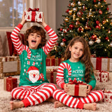 Santa Claus Red Stripes  Family Matching Christmas Pajamas