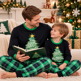 Green Christmas Tree Plaid Family Matching Christmas Pajamas
