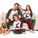 Reindeer Plaid Family Matching Christmas Pajamas