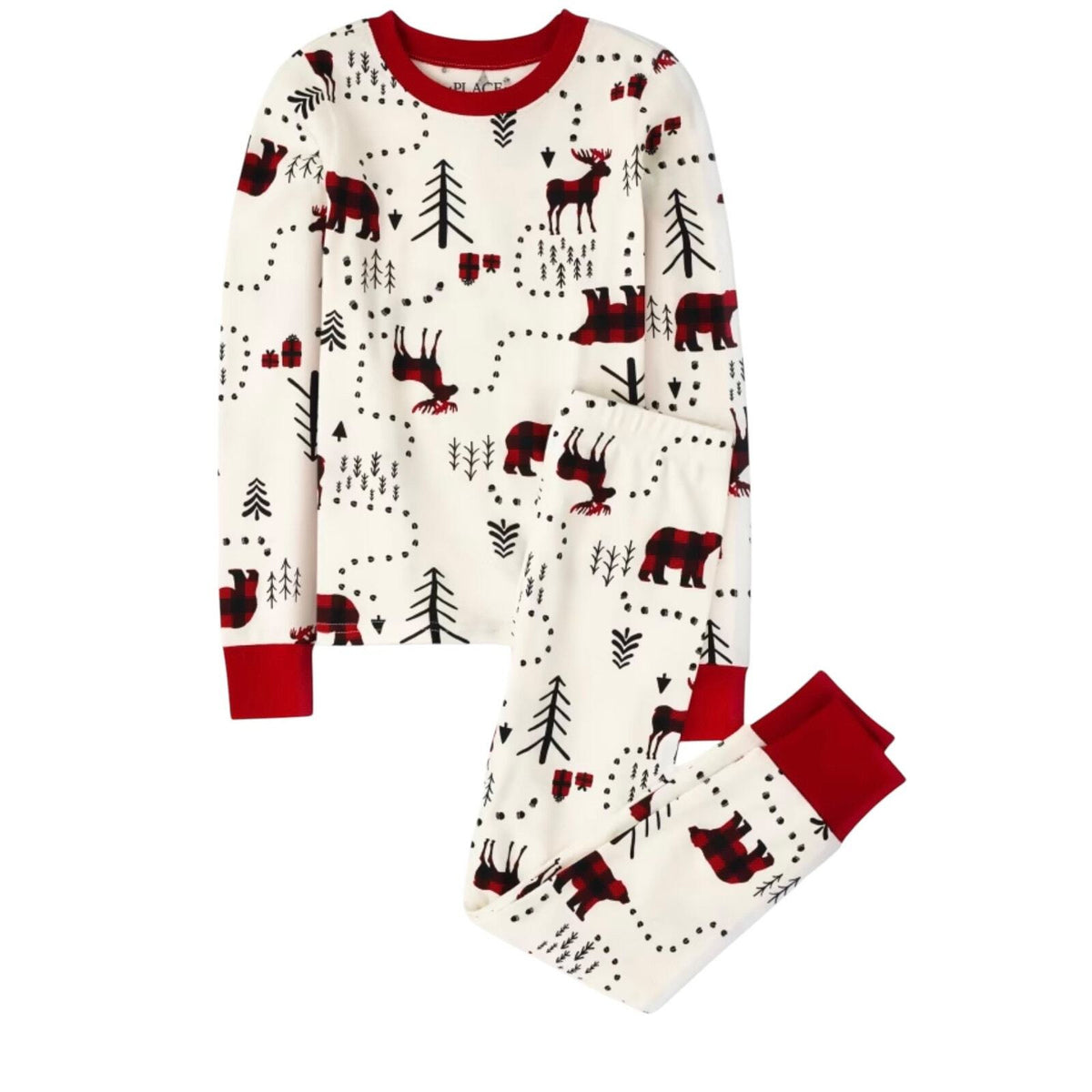 Christmas Tree Print Bear Family Matching Christmas Pajamas