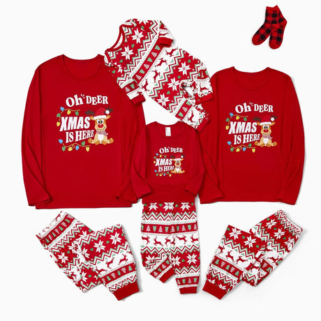 Christmas Letter Print Family Matching Christmas Pajamas